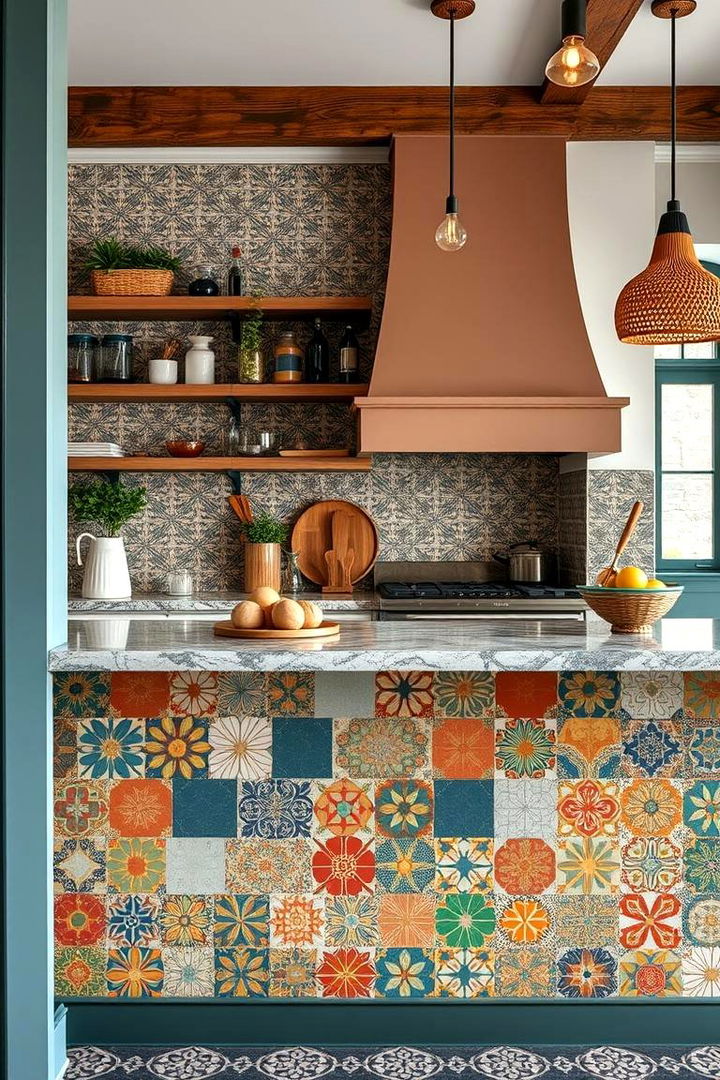 Eclectic Pattern Combos - 22 Breakfast Bar Ideas