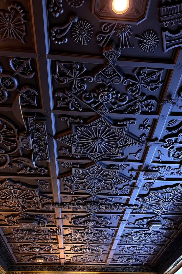 Eclectic Patterned Creativity - 22 black ceiling ideas