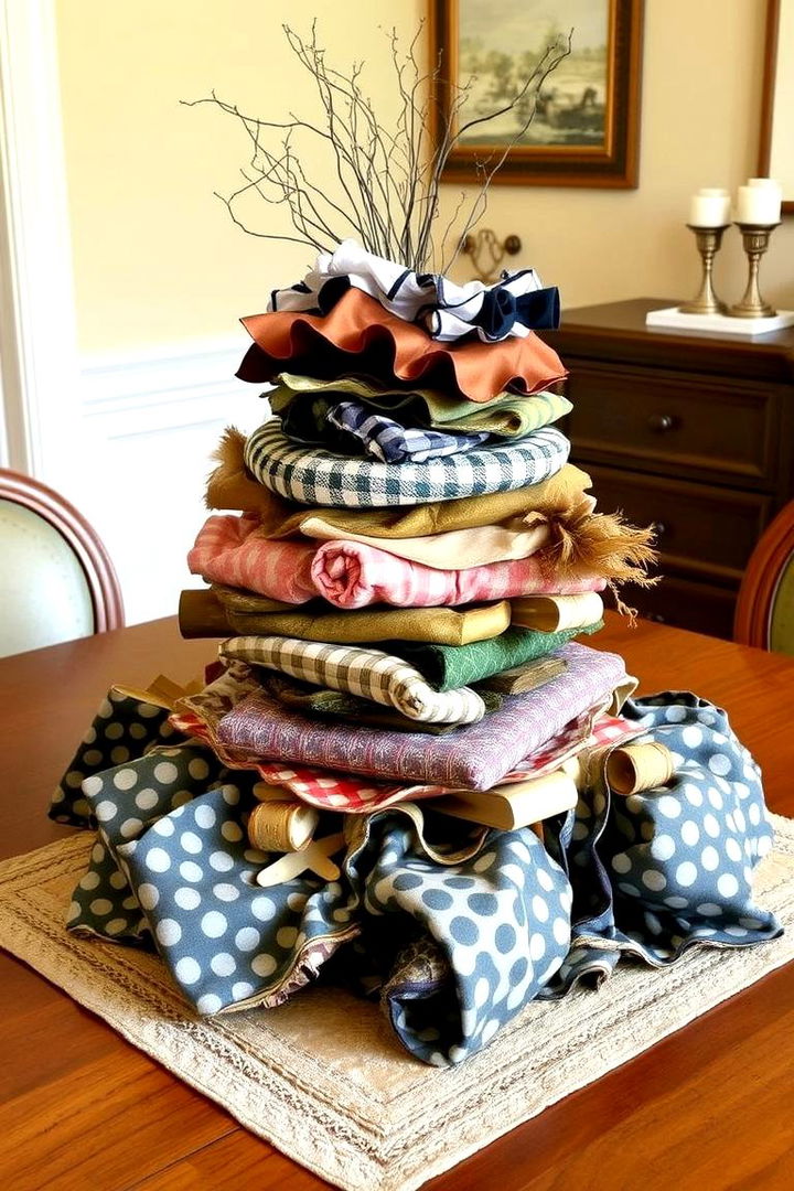 Eclectic Patterned Layers - 22 Dining Table Centerpiece Ideas