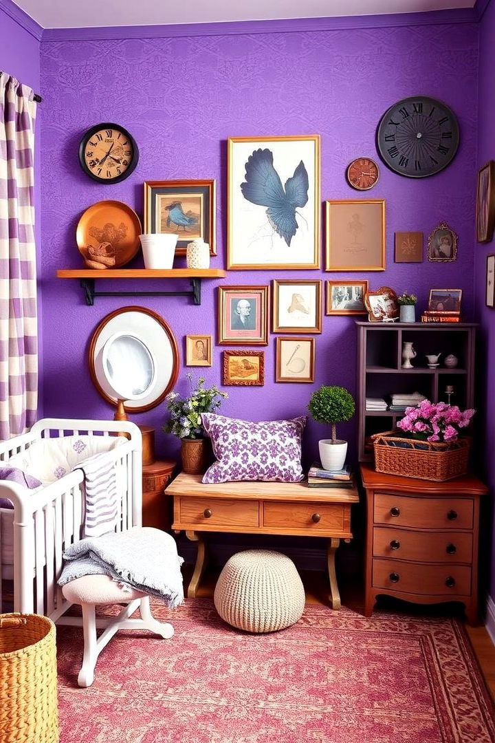 Eclectic Purple Mix - 22 Purple Nursery Ideas