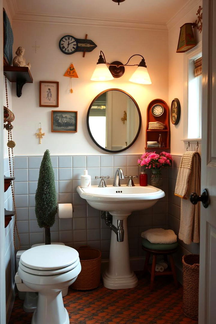 Eclectic Retro Accents for Bold Expression - 22 Country Bathroom Ideas