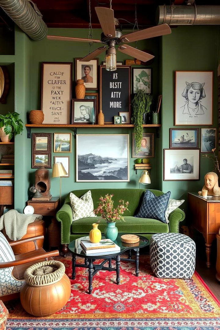 Eclectic Sage Design Elements - 22 Sage Green Living Room Ideas