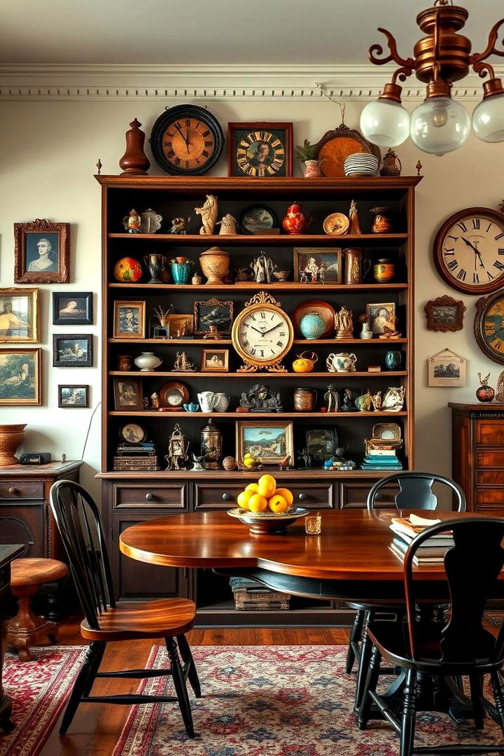 Eclectic Shelf Styling - 22 Vintage Dining Room Ideas