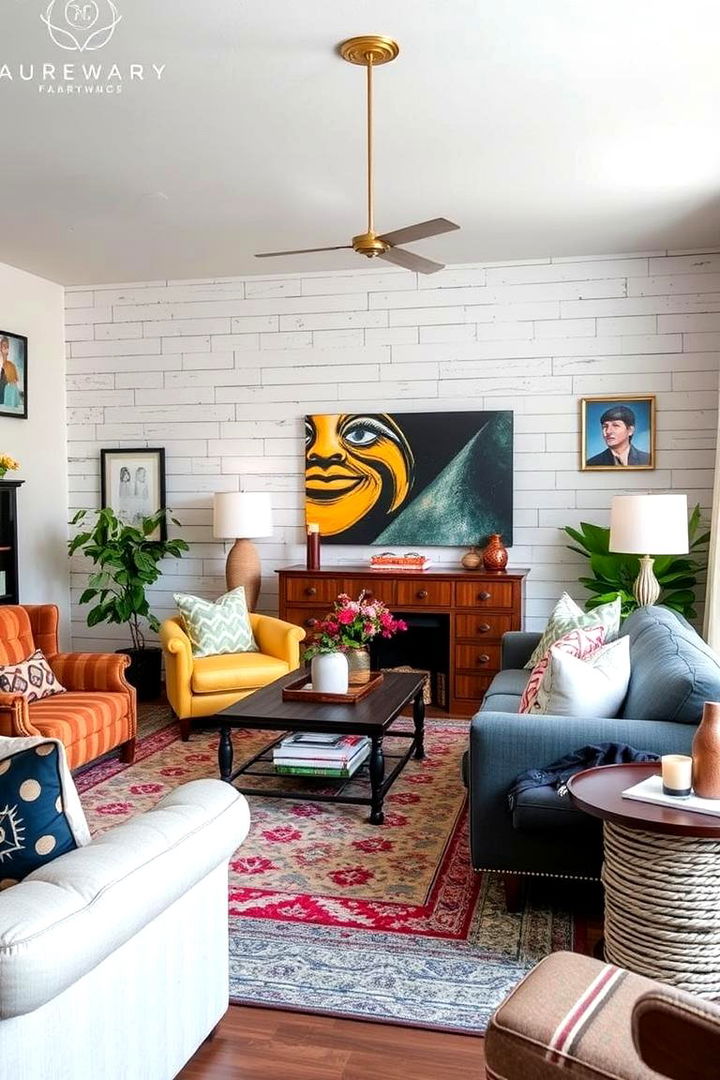 Eclectic Shiplap Decor Ideas - 22 Shiplap Living Room Ideas