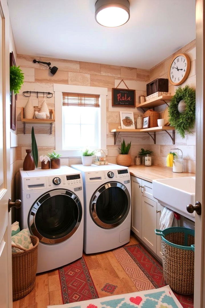 Eclectic Shiplap Mix - 22 Shiplap Laundry Room Ideas