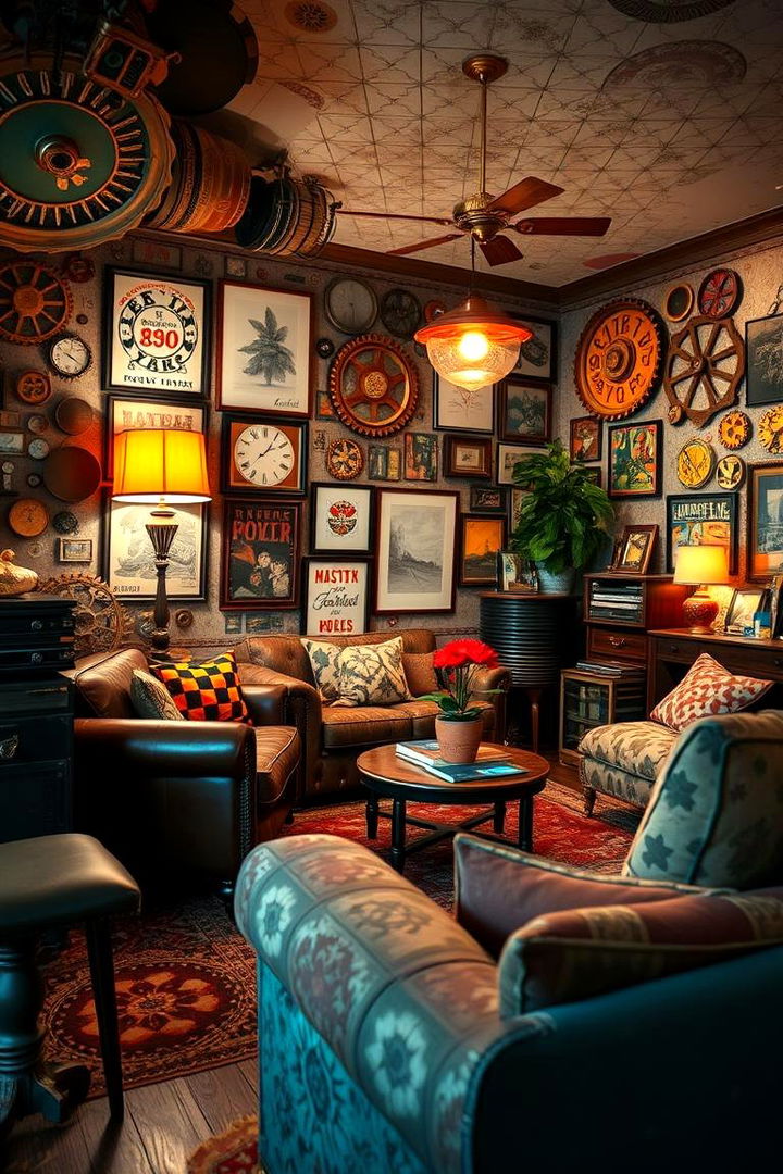 Eclectic Steampunk Living Room Ambiance - 22 Steampunk Living Room Ideas