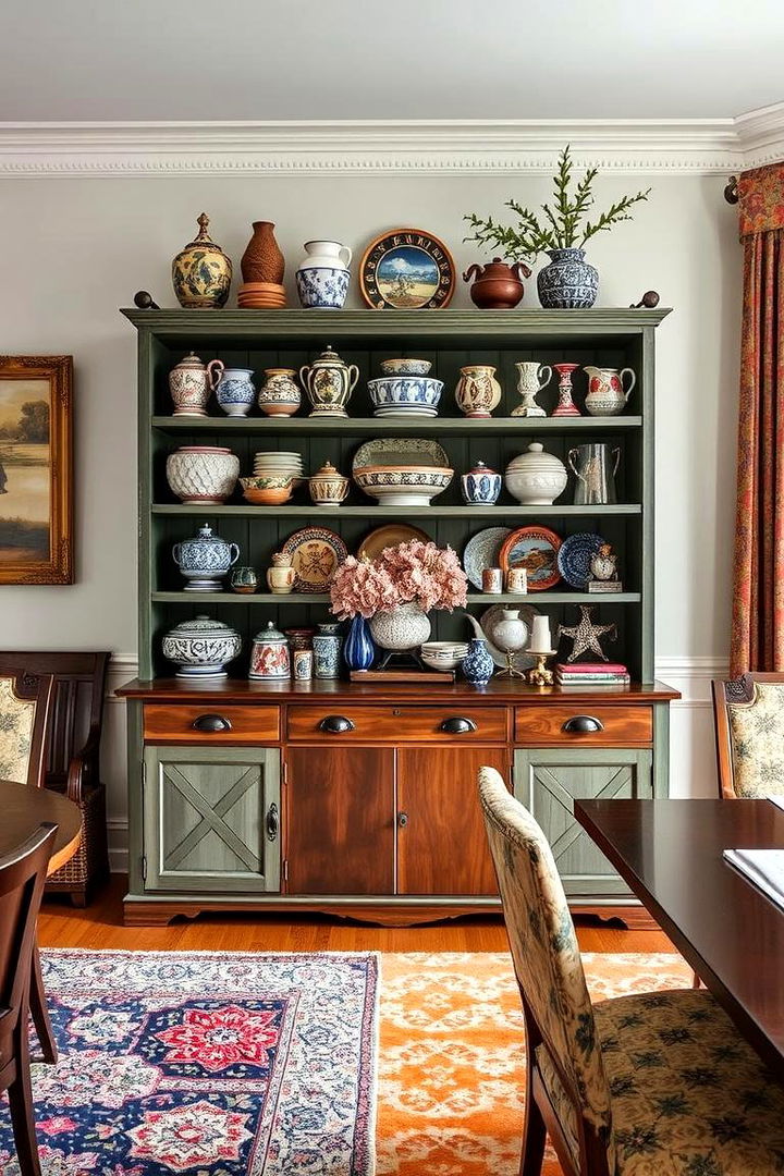 Eclectic Style Hutch - 22 Dining Room Hutch Ideas