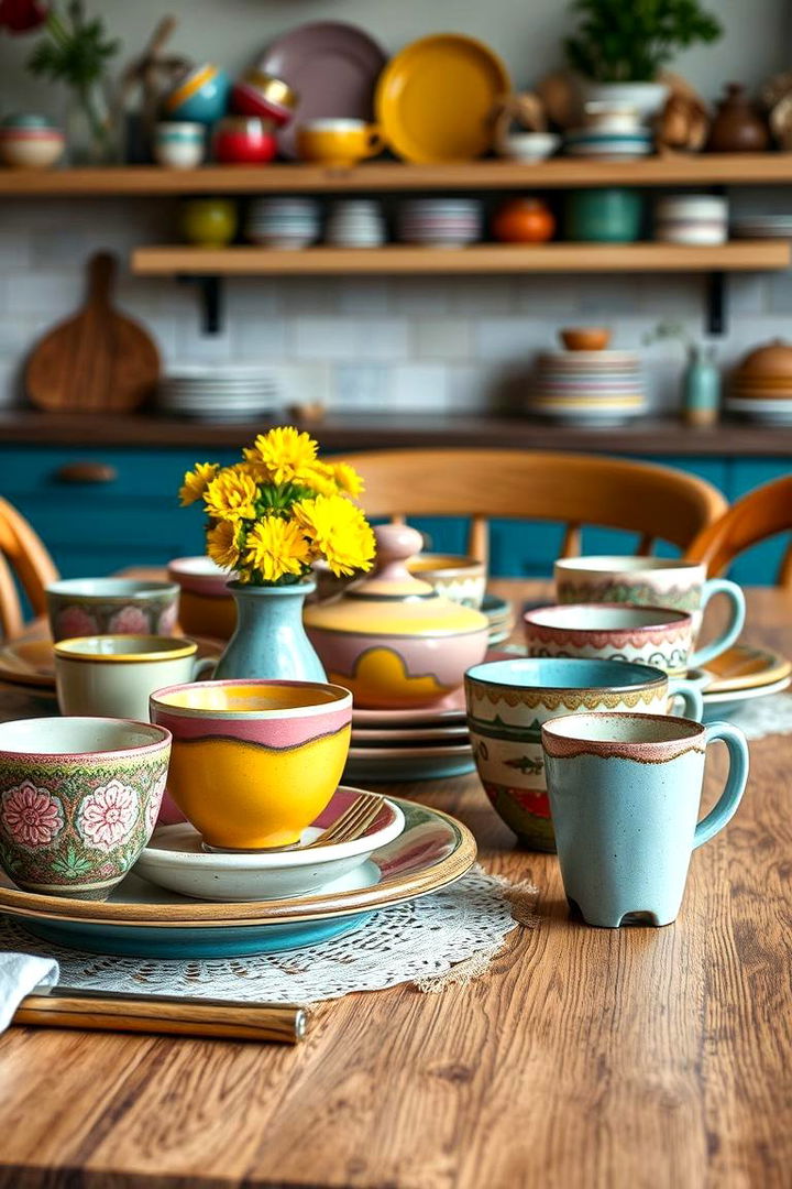 Eclectic Tableware Collection - 22 Boho Kitchen Ideas