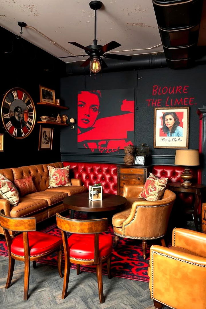 Eclectic Urban Vibes - 22 Black and Red Living Room Ideas