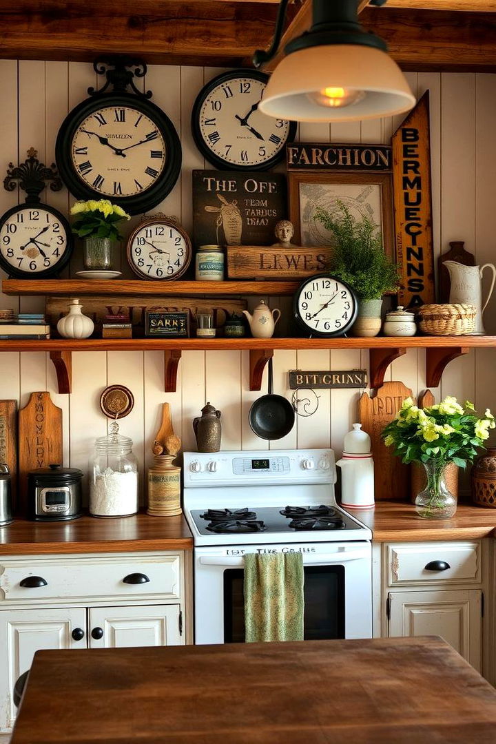 Eclectic Vintage Decor Pieces - 22 Country Kitchen Ideas