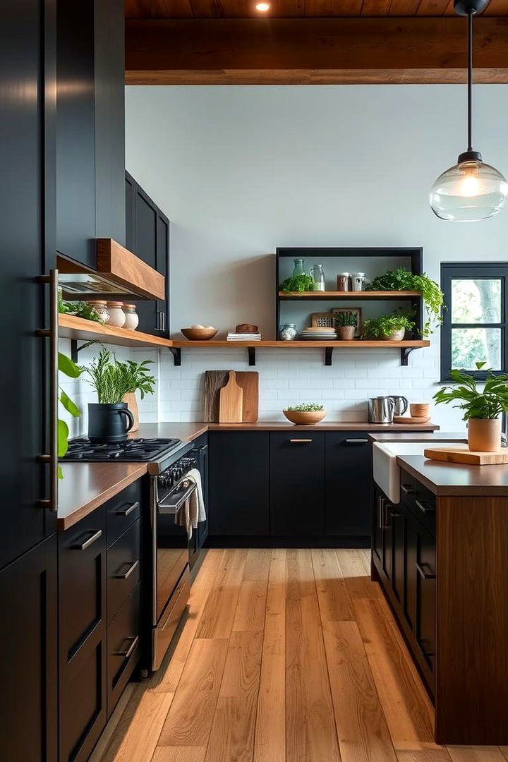 Eco Chic Kitchen - 22 Kitchens With Black Cabinets