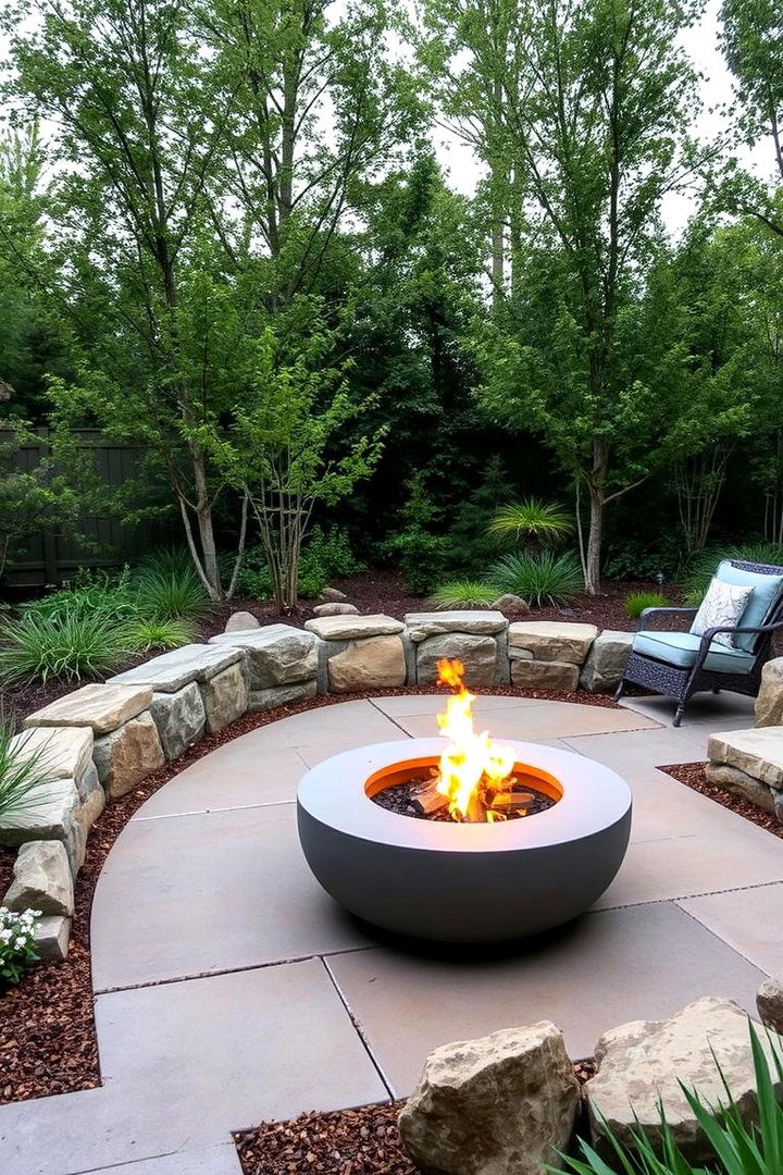 Eco Conscious Material Selection - 22 Concrete Paver Patio Fire Pit Ideas