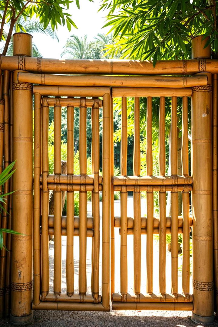 Eco Friendly Bamboo Fence Gate - 22 Fence Gate Ideas