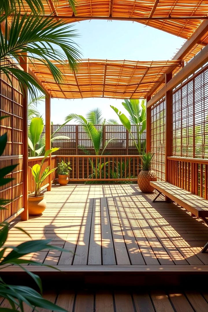 Eco Friendly Bamboo Lattice - 22 Deck Lattice Ideas