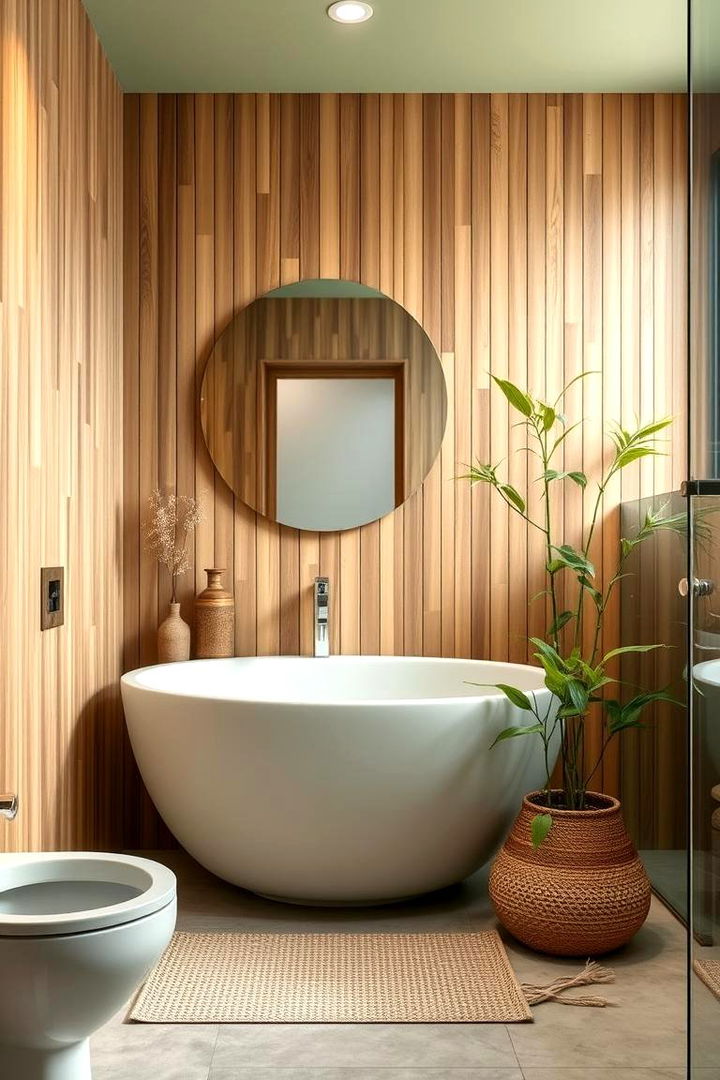 Eco Friendly Bamboo Panels for Sustainable Style - 22 Bathroom Wall Paneling Ideas