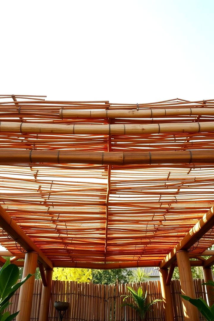 Eco Friendly Bamboo Pergola - 22 Pergola Roof Ideas