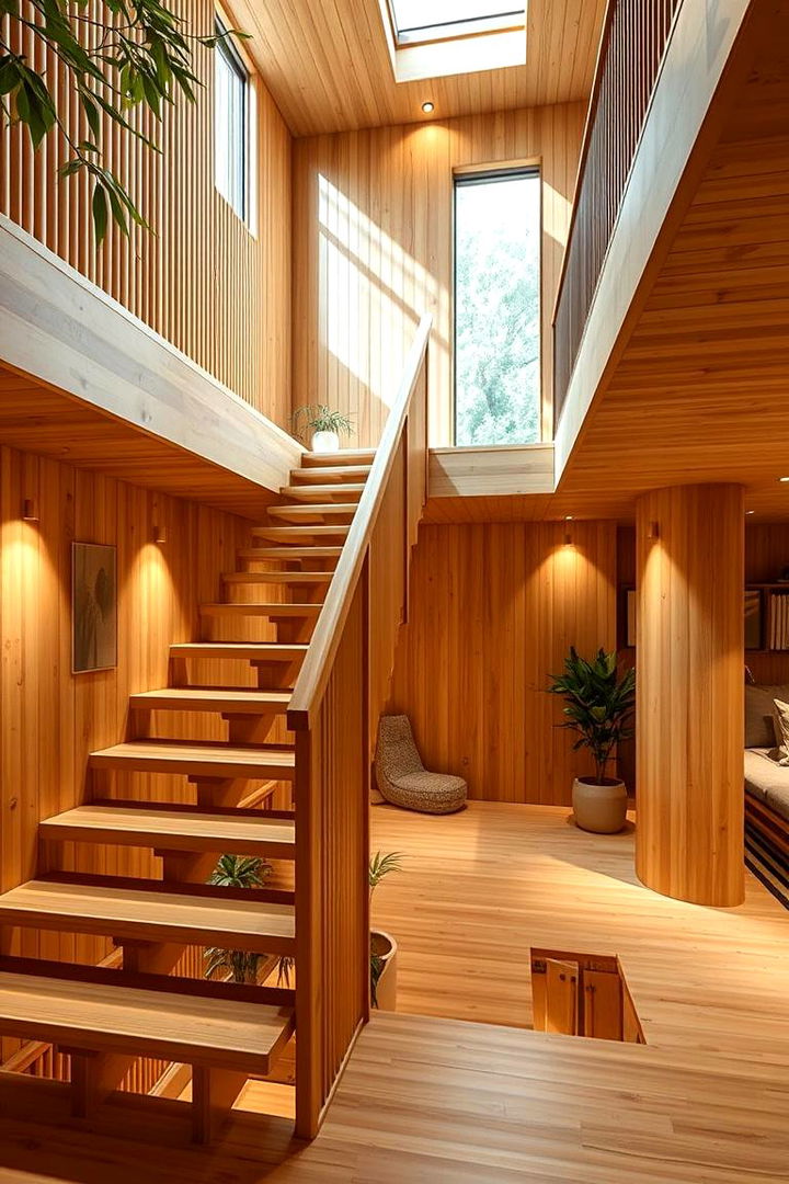 Eco Friendly Bamboo Staircase Solution - 22 Basement Stair Ideas