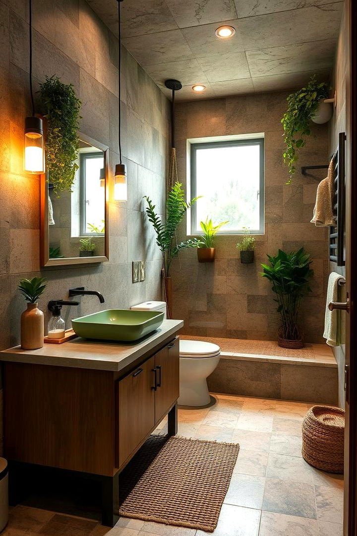 Eco Friendly Bathroom Elements - 22 Bathroom With Green Vanity