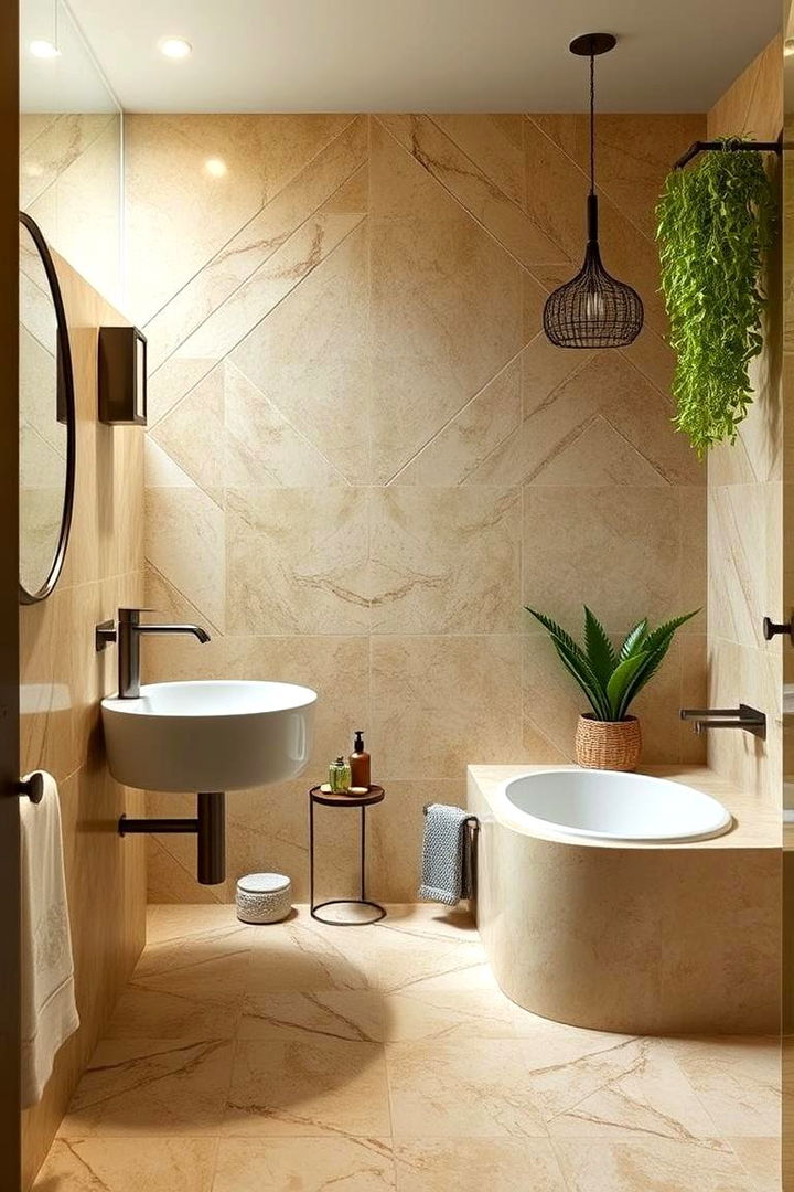 Eco Friendly Bathroom Oasis - 22 Travertine Tile Bathroom Ideas