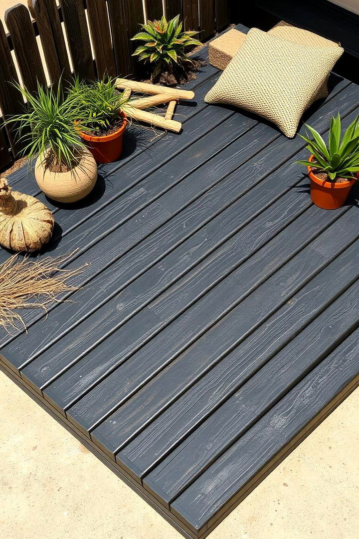 Eco Friendly Black Deck with Recycled Elements - 22 Black Deck Ideas