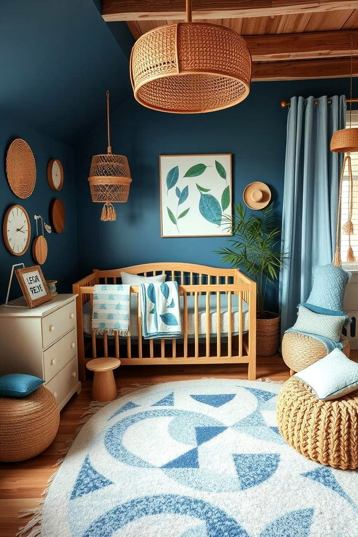 Eco Friendly Blue Accents - 22 Blue Nursery Ideas