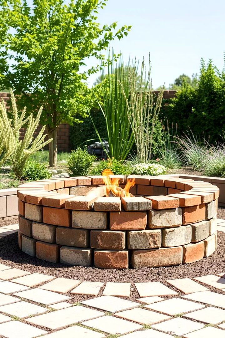 Eco Friendly Brick Pit Design - 22 Brick Fire Pit Ideas