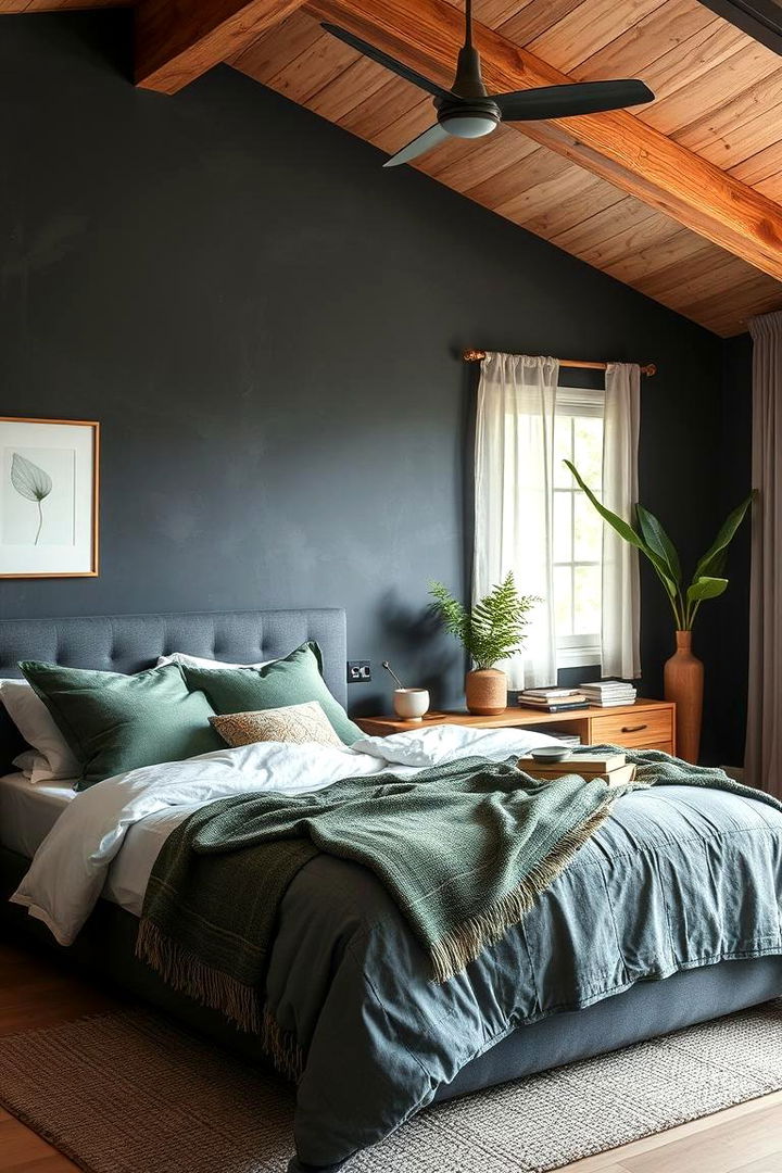Eco Friendly Charcoal Design - 22 Charcoal Bedroom Ideas