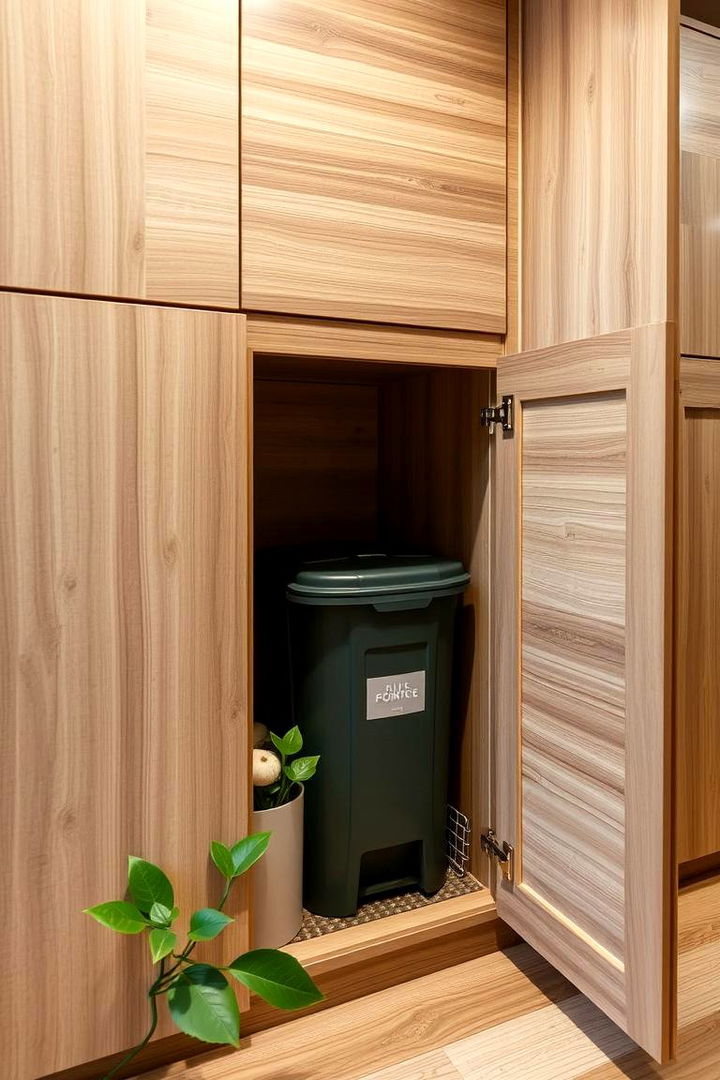 Eco Friendly Compost Integration - 22 Garbage Can Storage Ideas
