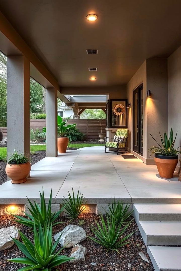 Eco Friendly Concrete Concepts - 22 Concrete Porch Ideas