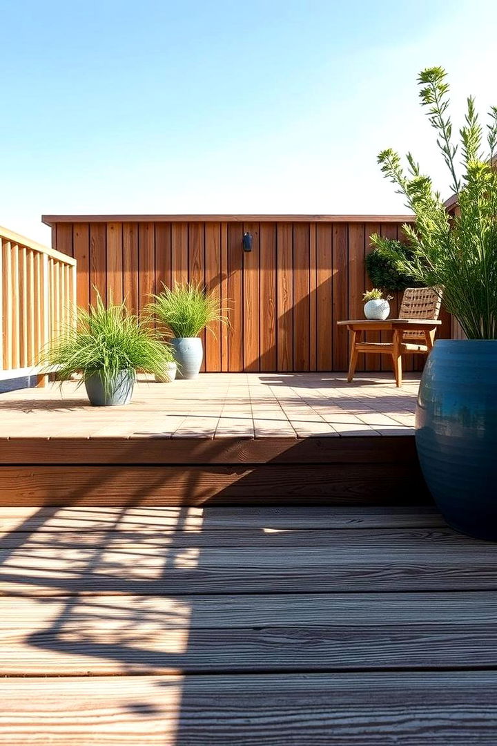Eco Friendly Deck Materials - 22 Partially Covered Deck Ideas
