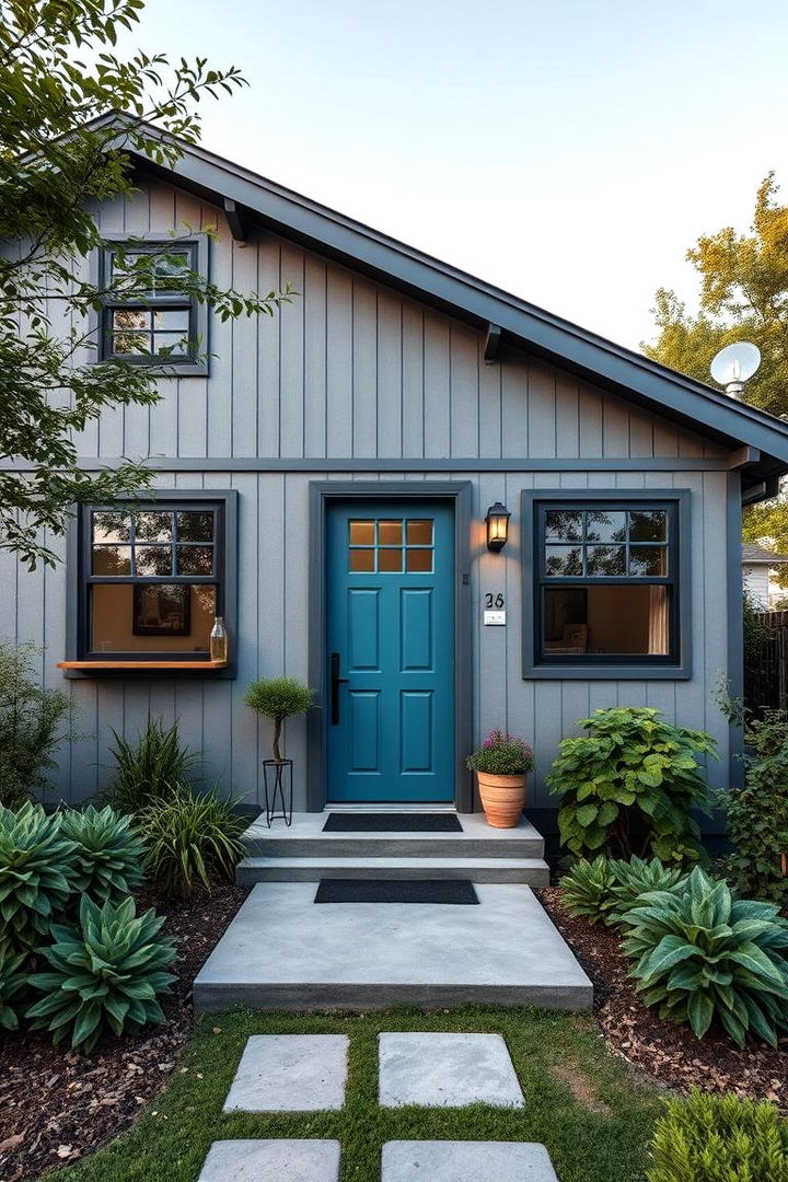 Eco Friendly Design - 22 Grey House With Blue Door Ideas