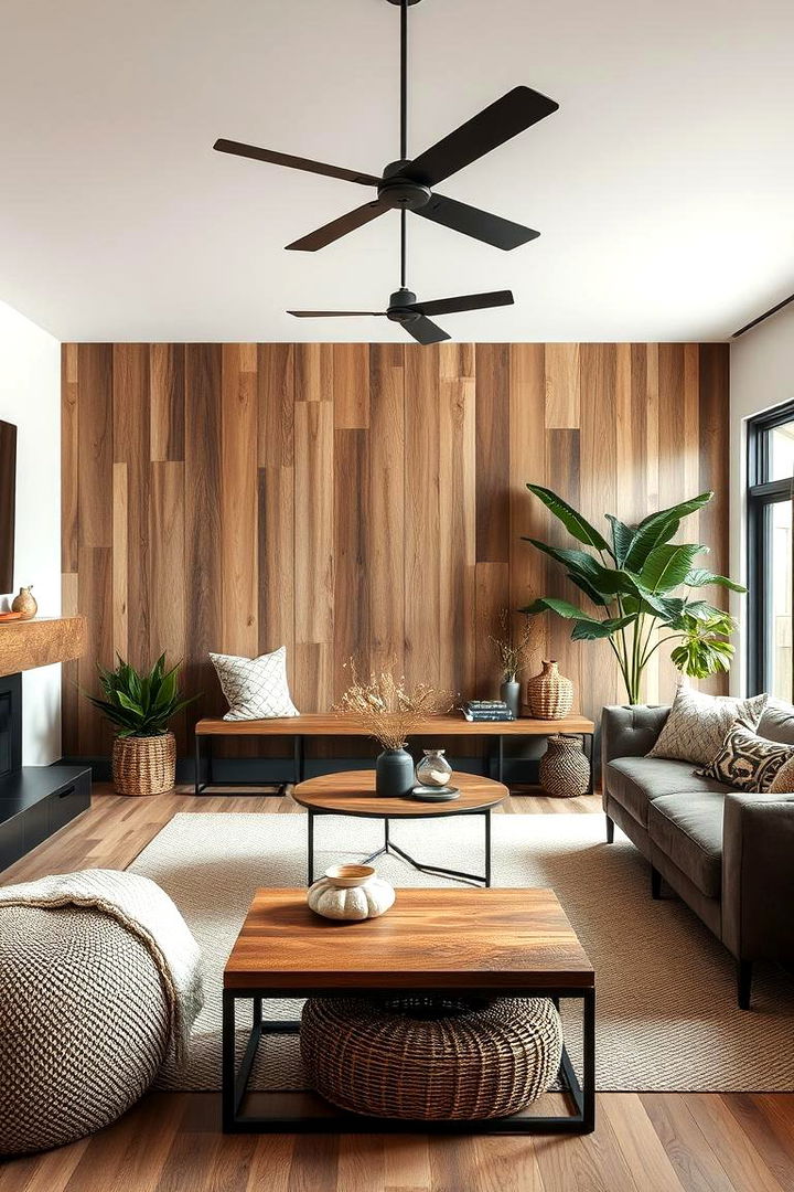 Eco Friendly Design with Reclaimed Wood - 22 Black and Brown Living Room Ideas