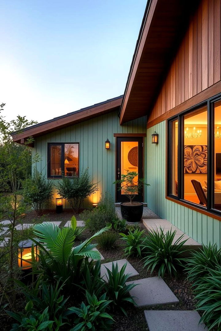 Eco Friendly Design with Sustainable Elegance - 22 Sage Green House With Brown Trim Ideas