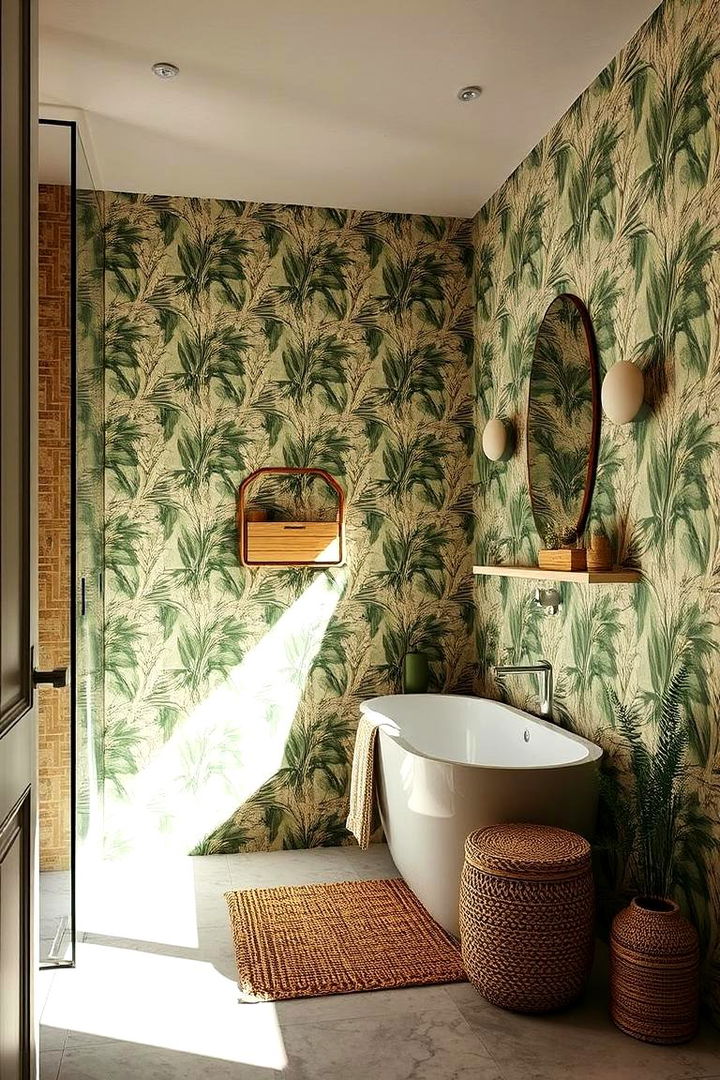 Eco Friendly Designs - 22 Bathroom Wallpaper Ideas