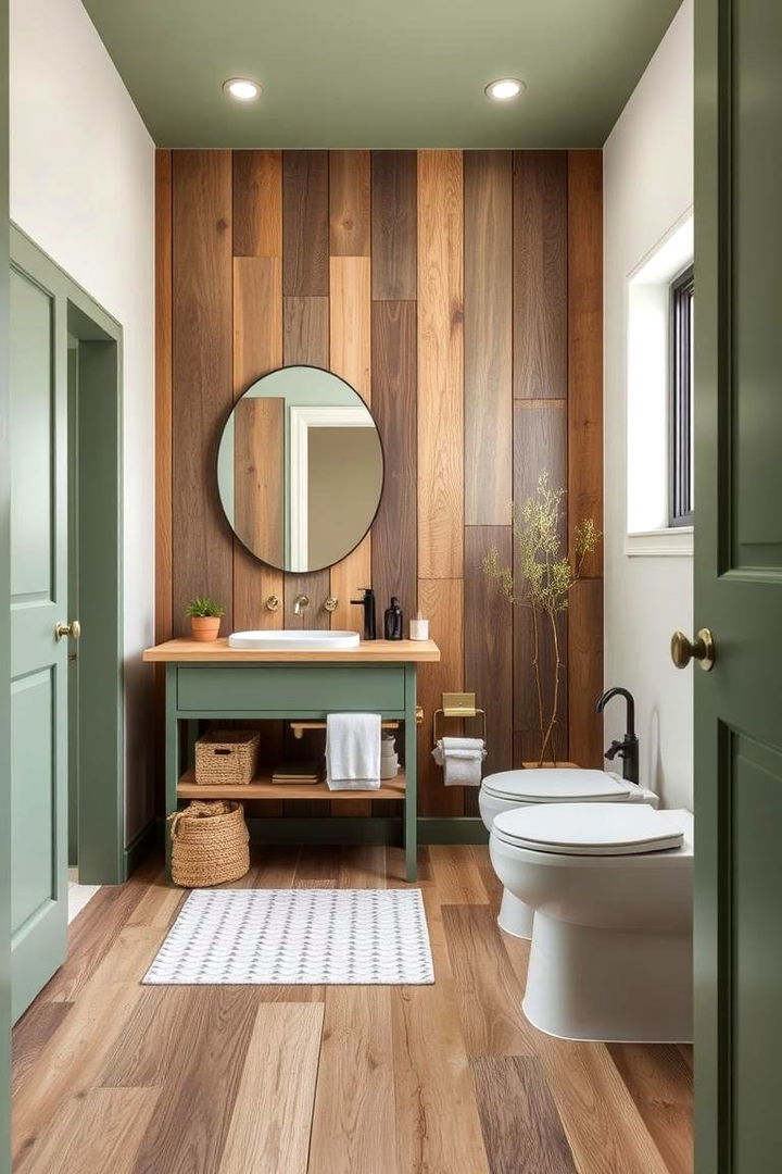 Eco Friendly Elements - 22 Sage Green and Cream Bathroom Ideas