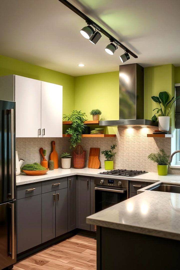Eco Friendly Energy Saving Track Options - 22 Kitchen Track Lighting Ideas