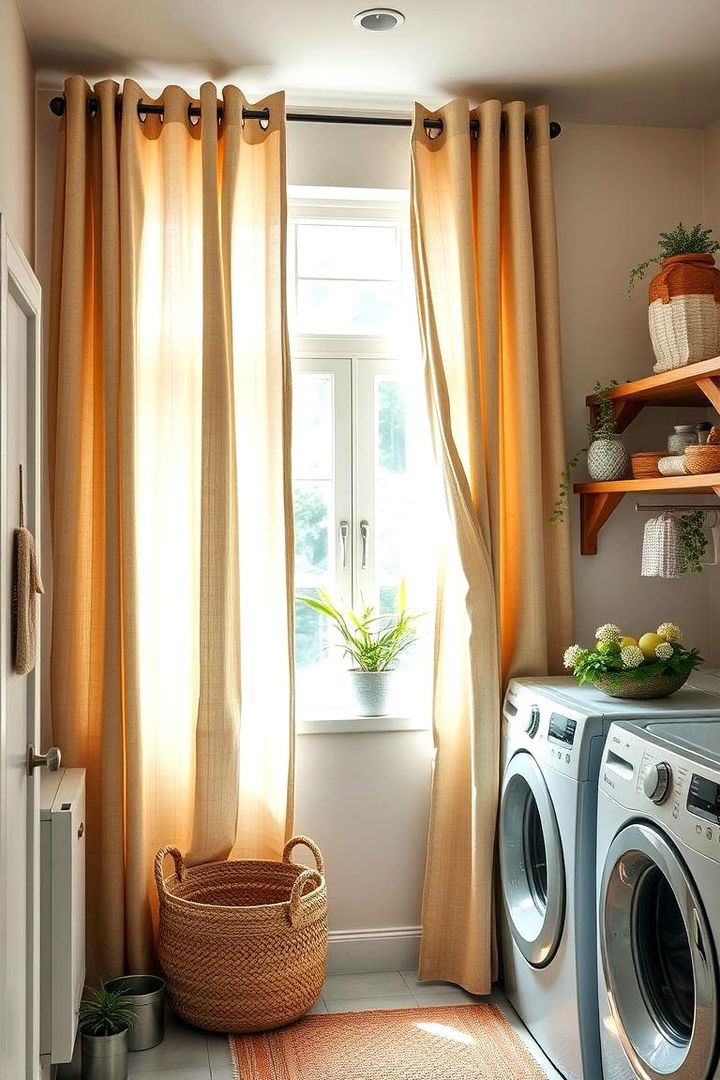 Eco Friendly Fabric Choices - 22 Laundry Room Curtain Ideas