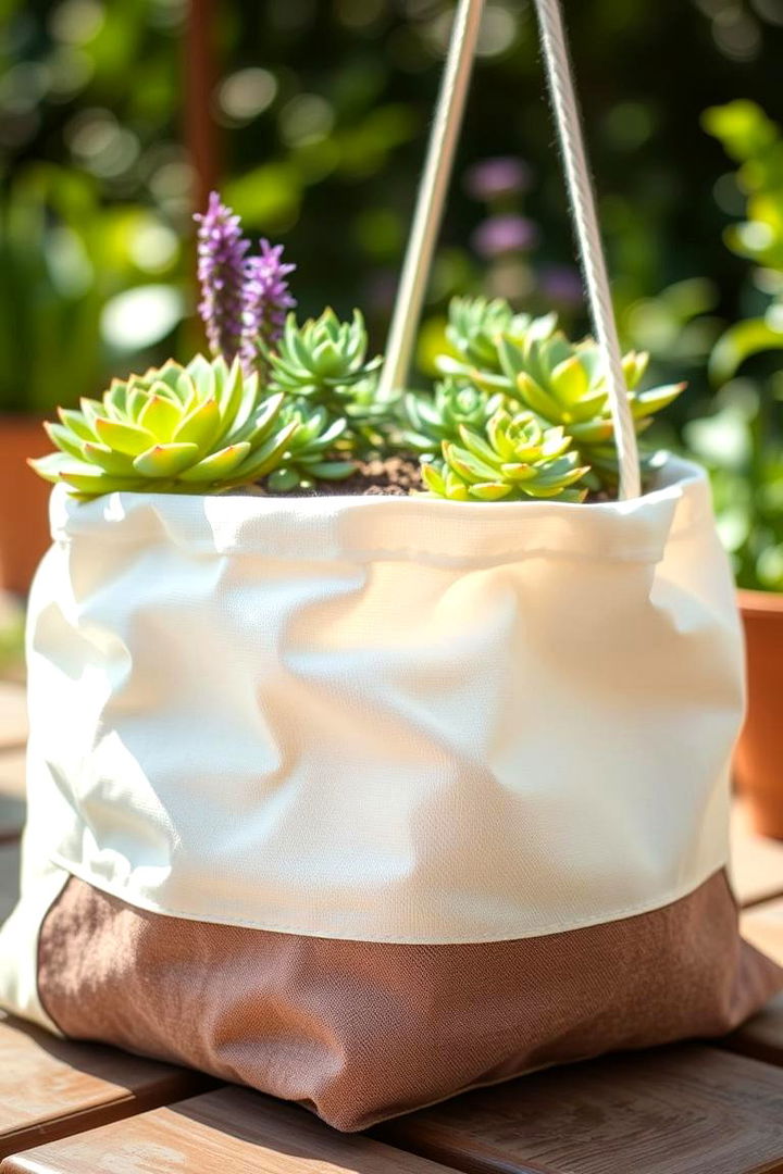 Eco Friendly Fabric Grow Bags - 22 Outdoor Succulent Container Ideas