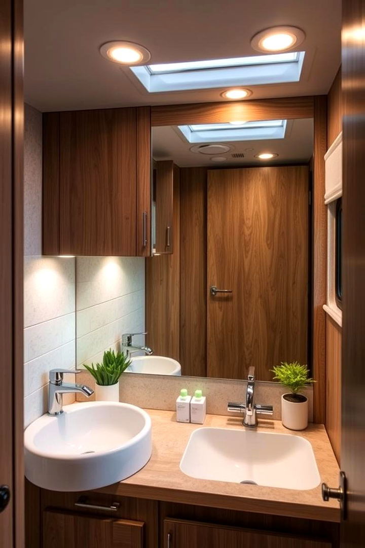 Eco Friendly Fixtures to Save Resources - 22 Small Rv Bathroom Ideas
