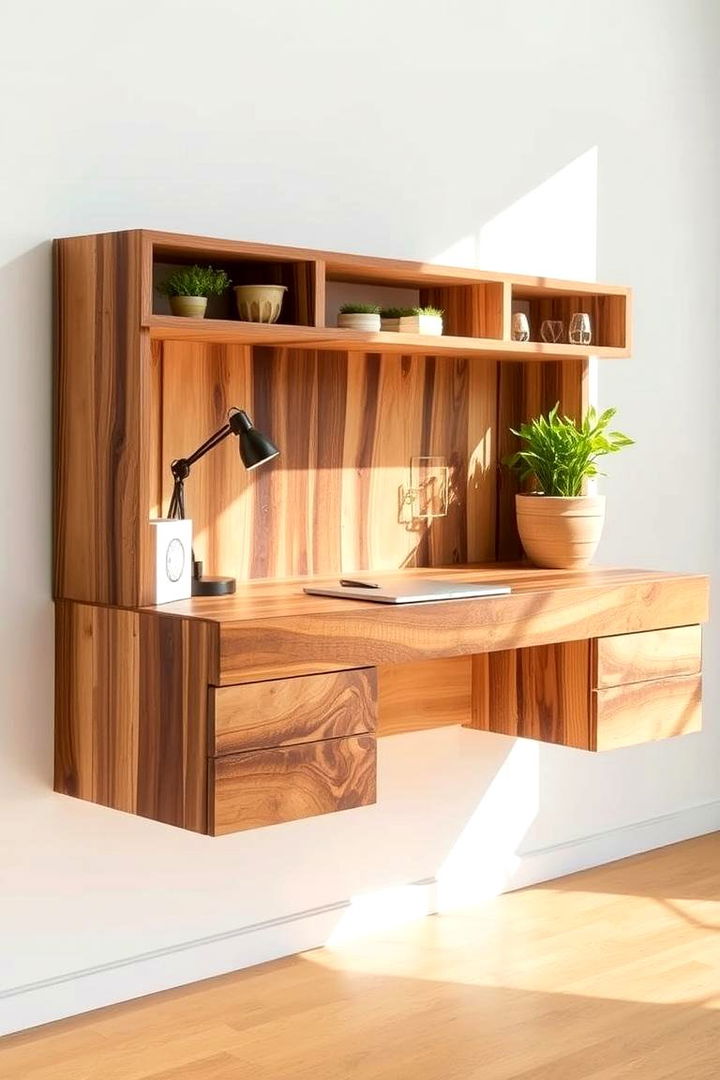 Eco Friendly Floating Desk with Sustainable Materials - 22 Floating Desk Ideas