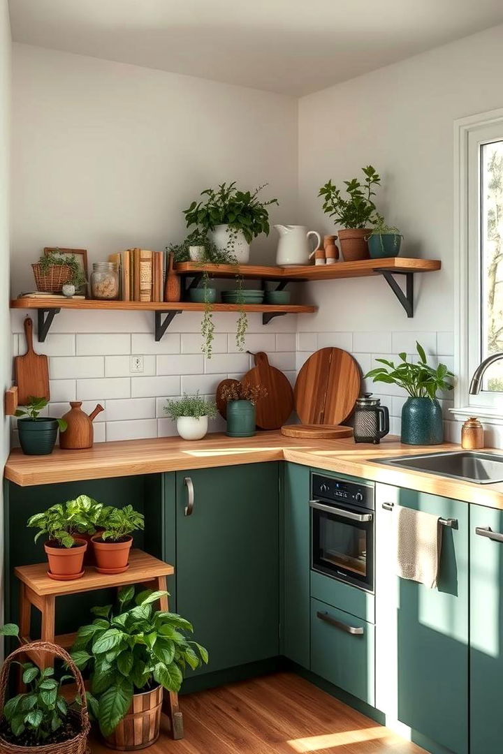 Eco Friendly Forest Green Accents - 22 Forest Green Kitchen Ideas