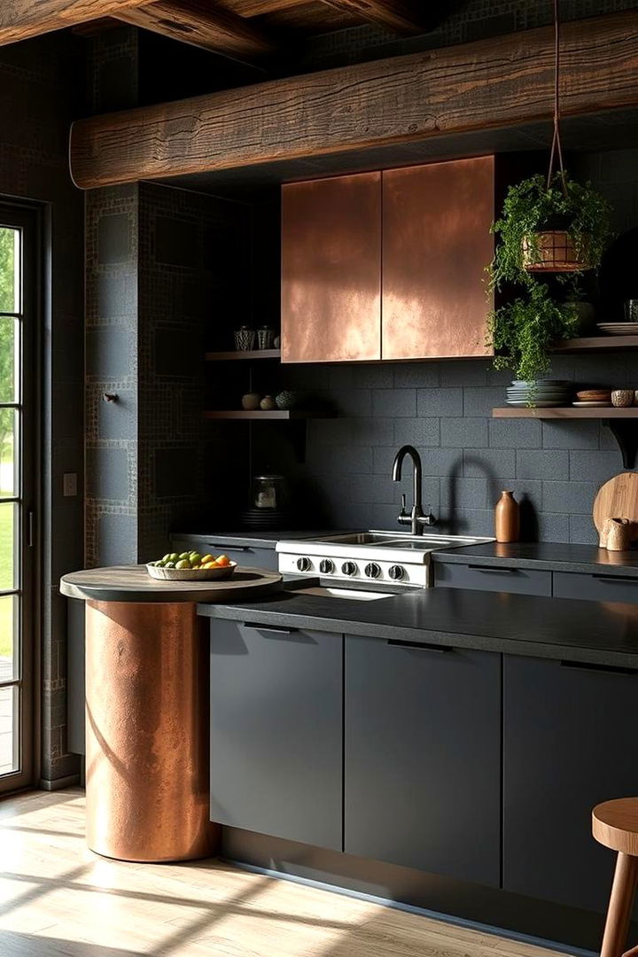 Eco Friendly Fusion - 22 black and copper kitchen ideas