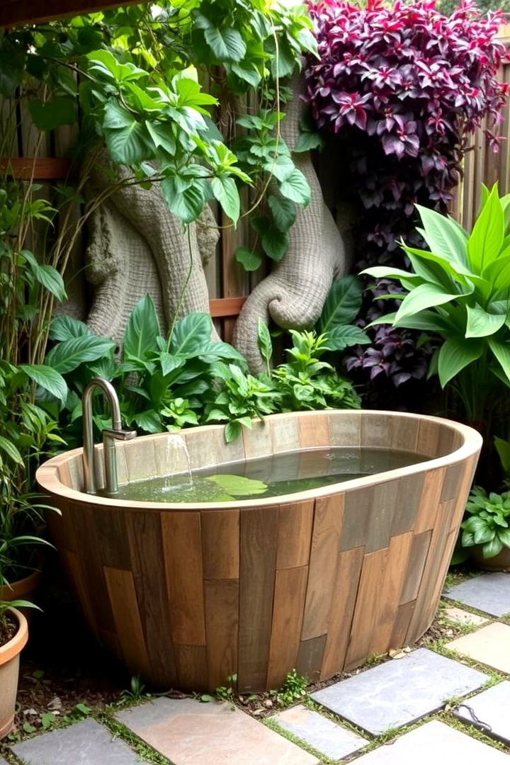 Eco Friendly Garden Bathtub - 22 Outdoor Bathtub Ideas