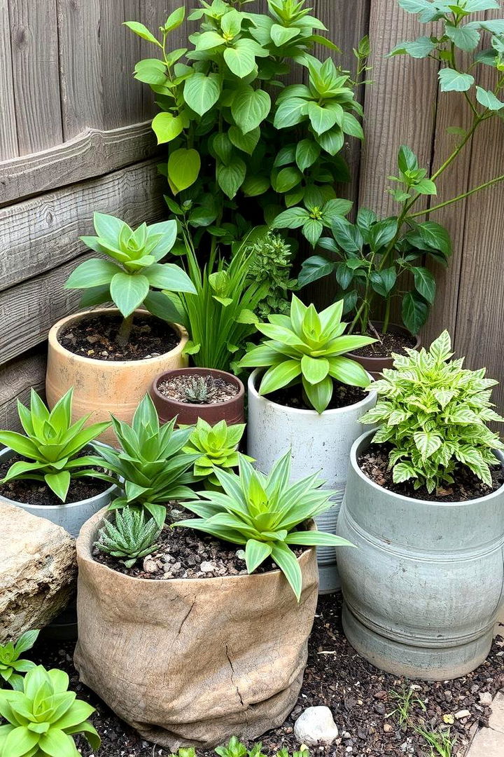 Eco Friendly Garden Corner - 22 Corner Garden Ideas With Pots