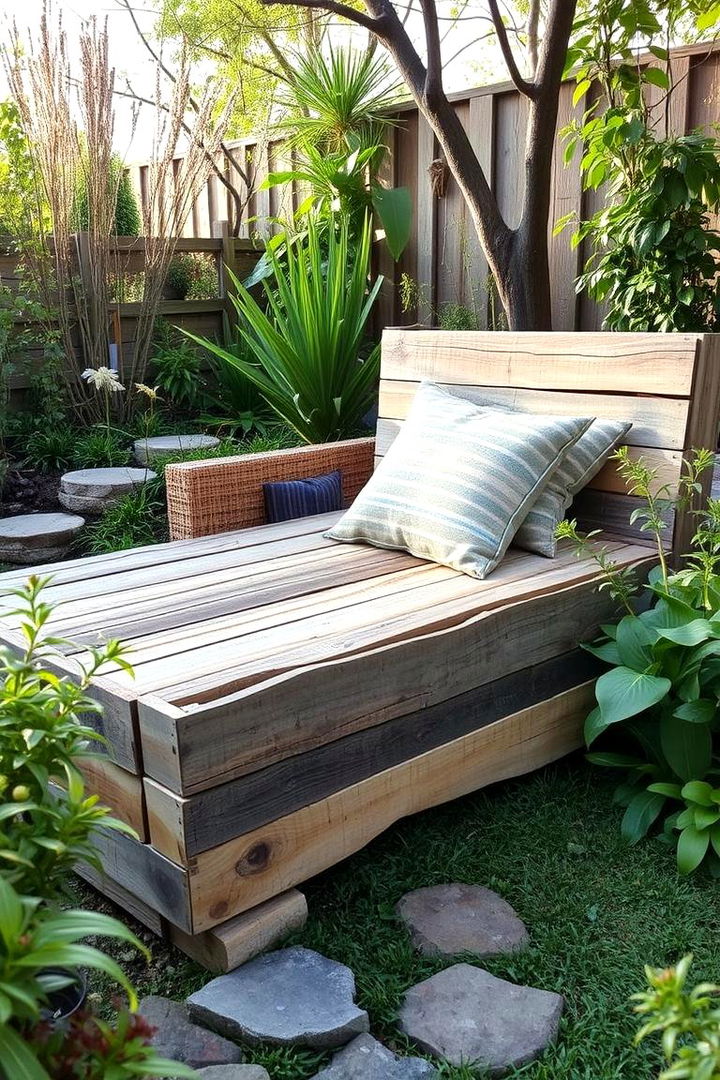 Eco Friendly Garden Sleeper from Recycled Wood - 22 Garden Sleeper Ideas