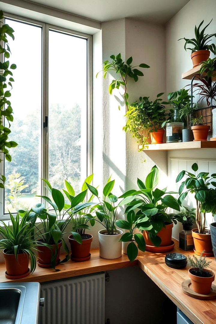 Eco Friendly Green Corner - 22 Kitchen Corner Ideas