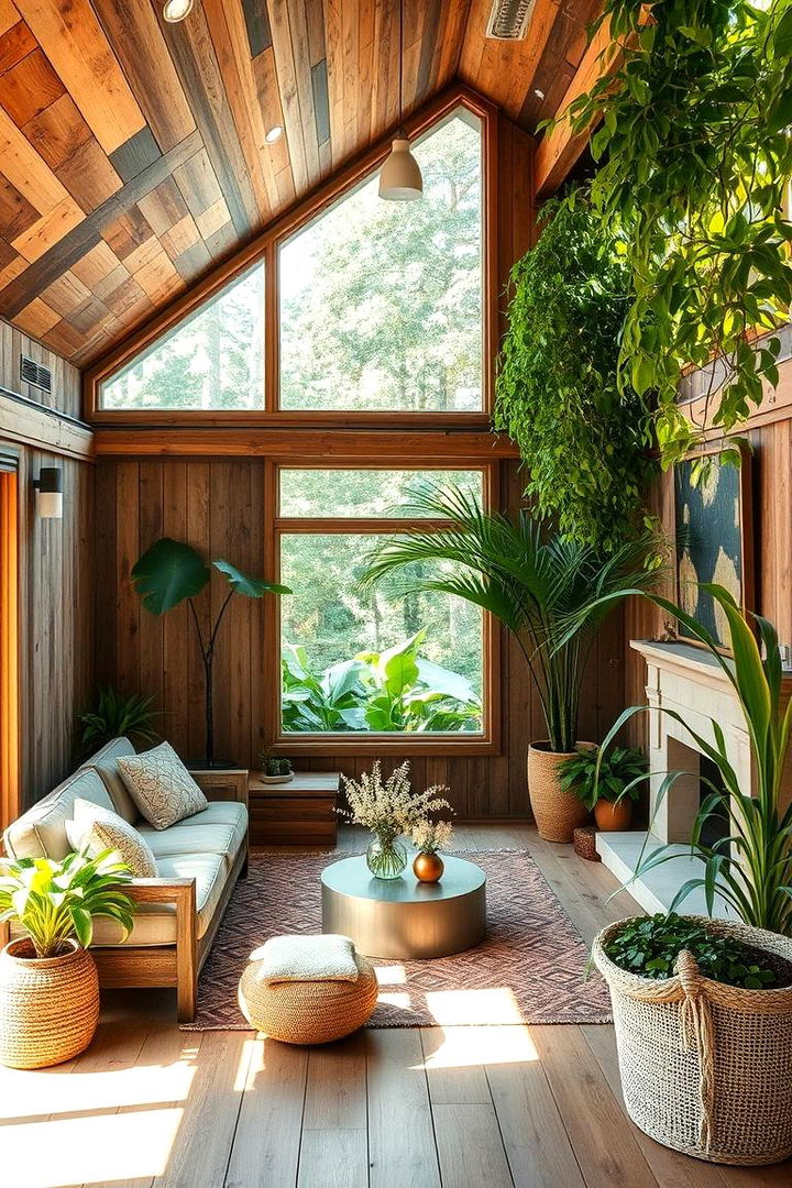 Eco Friendly Green Space - 22 Sunken Living Room Ideas