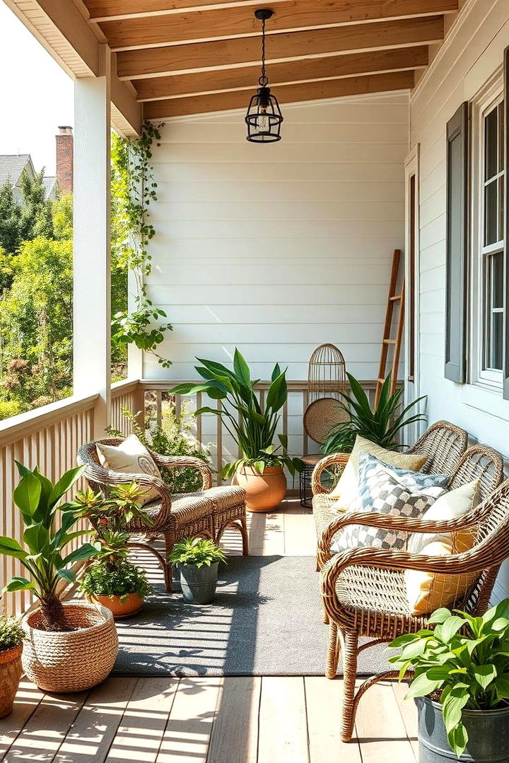 Eco Friendly Green Touch Porch - 22 Side Porch Ideas