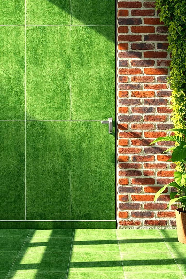 Eco Friendly Green Vinyl Paired with Reclaimed Brick - 22 Vinyl Siding and Brick Combinations