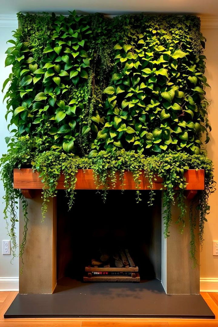 Eco Friendly Green Wall - 22 Fireplace Wall Ideas